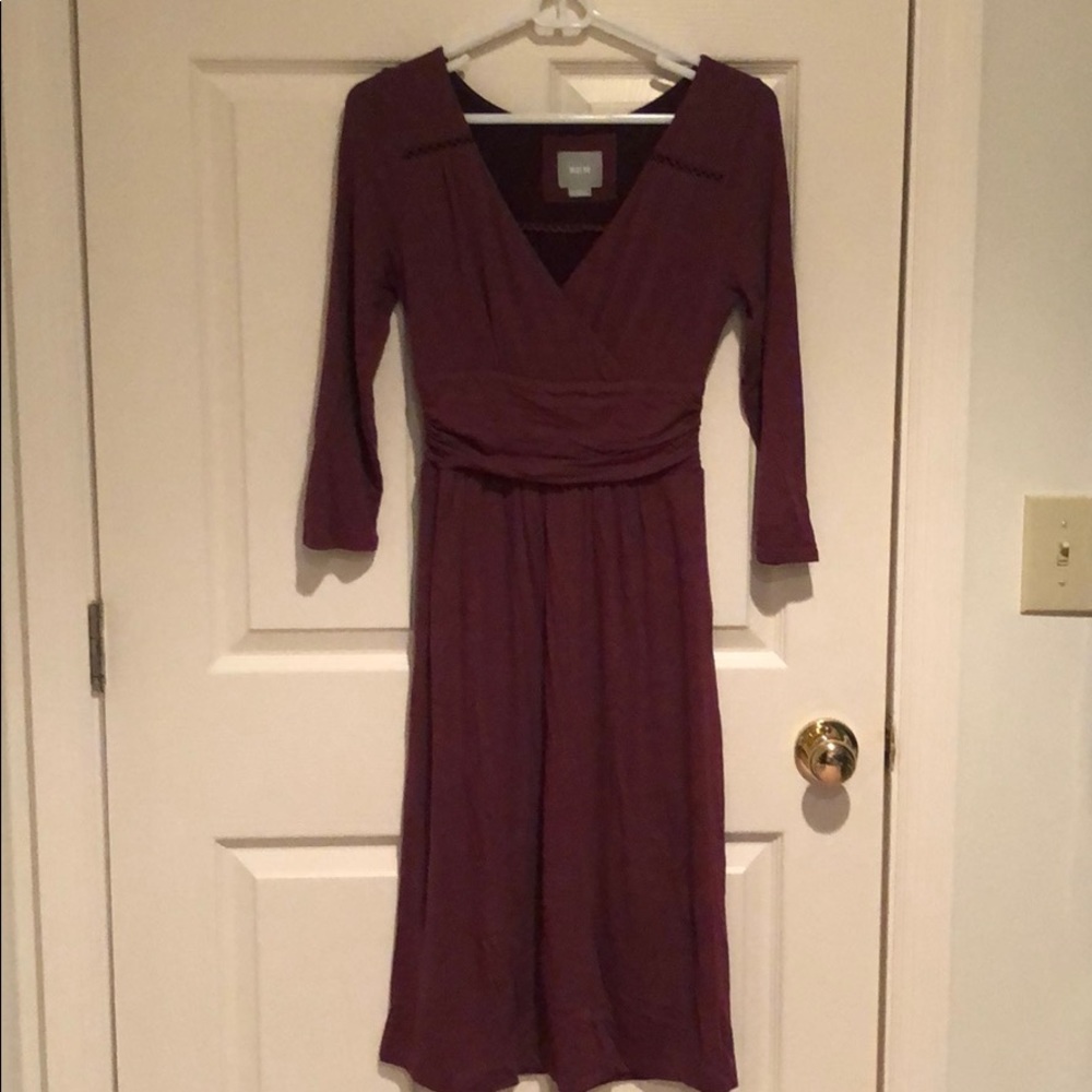 Anthropologie Maeve XS Maroon/wine dress